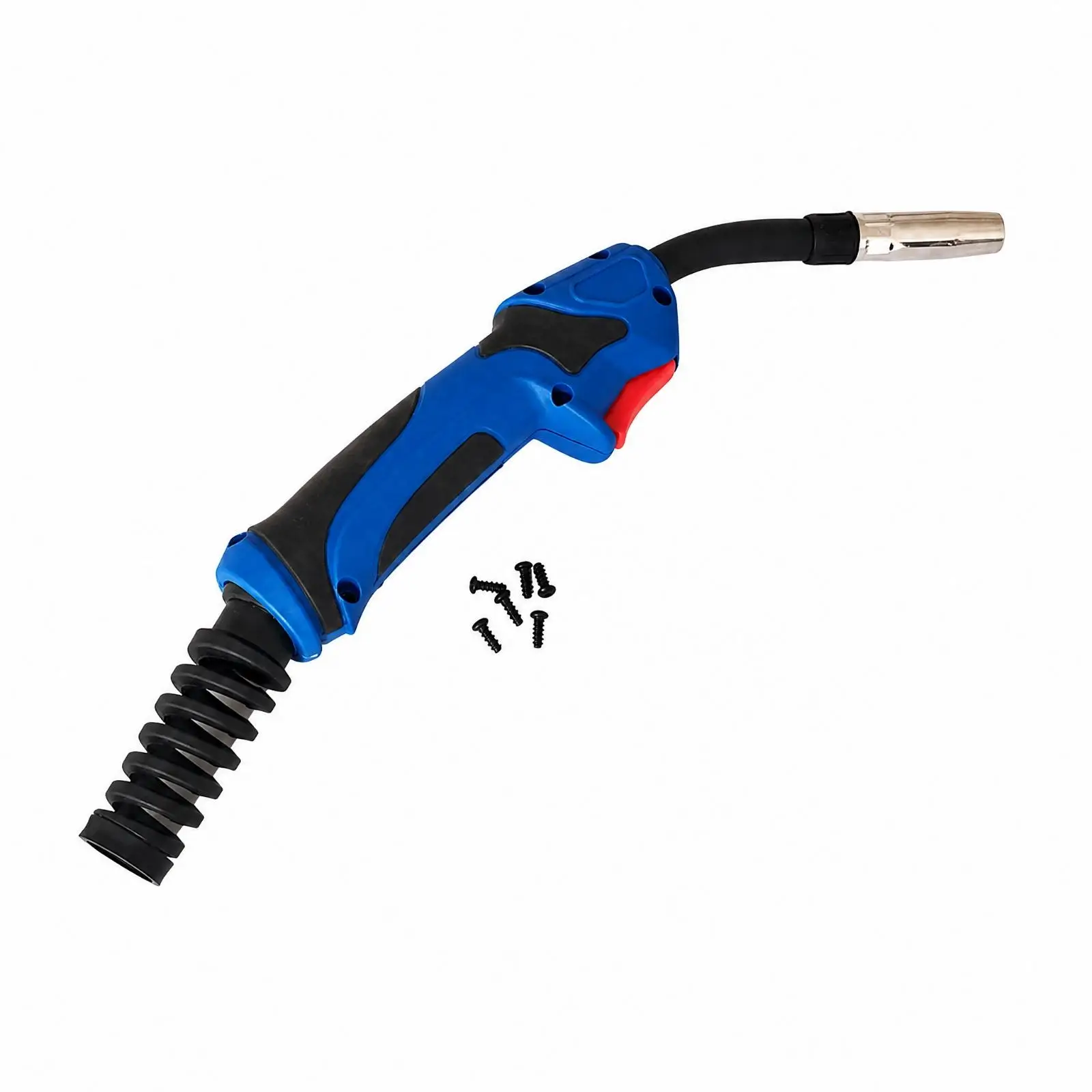 Blue Grip MIG Welding Torch Head Curved Neck Screws for Mig Pulse Welding Machines Portable Metal Work