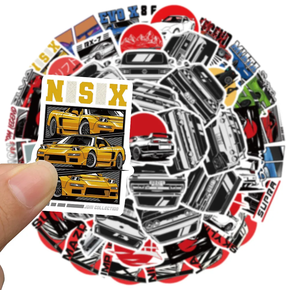 شارات سباق يابانية عتيقة تصنعها بنفسك ، تحديث JDM للسيارة ، دفتر ملاحظات ، أمتعة ، دراجة نارية ، لاب توب ، ثلاجة ، ألعاب جرافيتي ، 50 * #4