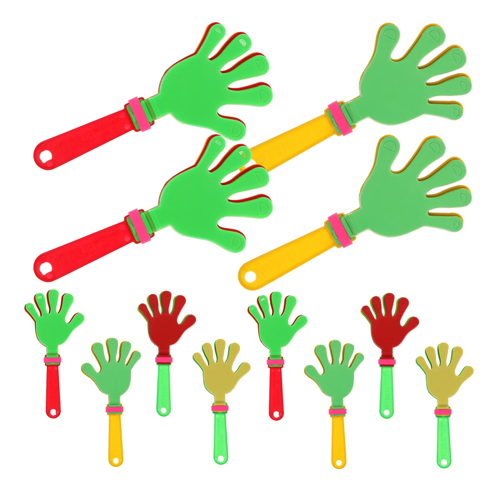 

12pcs Hand Clapper Noisemakers Plastic Palm Clapping Device Clapping Hands for Gift Giving Game Accessories Party Favor Prizes a