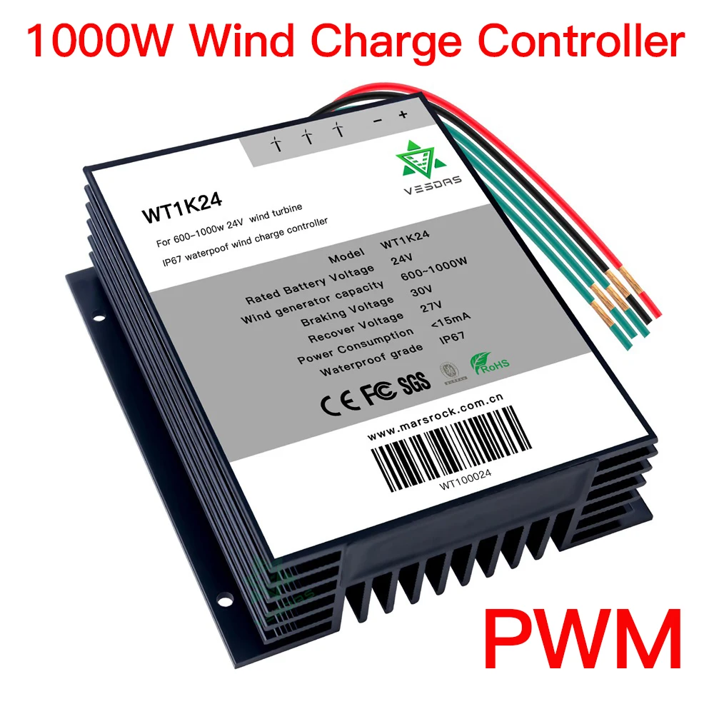 

1000W 24V 48V Wind Power Generator Wind Turbine Generators Booster Battery Controller Regulator For 600W 800W 1000W