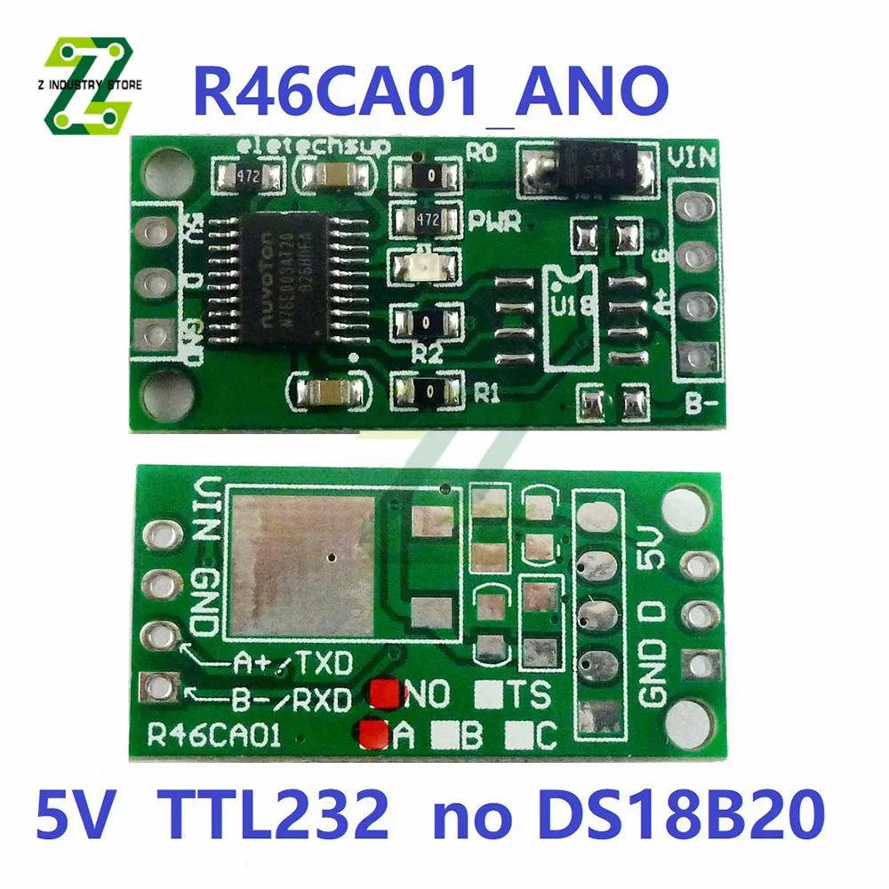 DS18B20 RS485 TTL232 Modbus RTU Temperature Acquisition Sensor Remote Acquisition Monitor Digital Thermometer Module