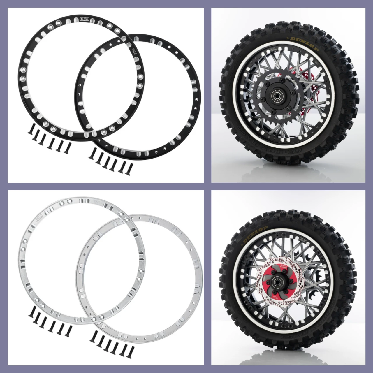

GPM Aluminum 7075 Front Wheel Reinforcement Rings For LOSI 1/4 Promoto MX Motorcycle