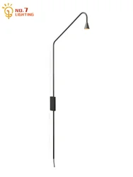 Nordic Design Modern Trizo Wall Lamp Swing Arm Black/White/Gold LED Indoor Lighting Living Room Background Bedroom Bedside Cafe