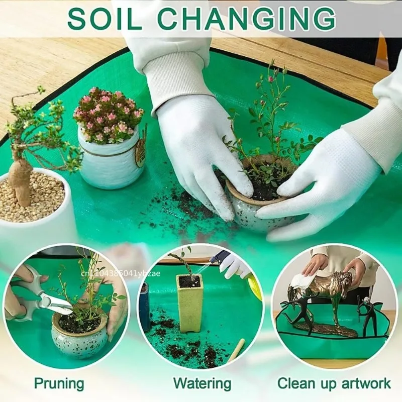 50-100cm Plant Regeneration Mat Waterproof Transplant Mat Portable Square Foldable and Easy To Clean Succulent Transplant Mat
