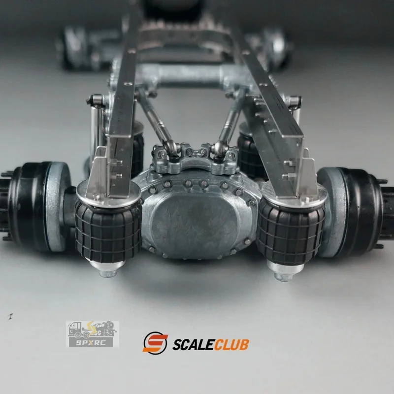 Scaleclub Model Rear Axle Single Airbag Suspension System For Tamiya  Scania 770S MAN Benz Volvo RC Trailer Tipper Car Diy Parts