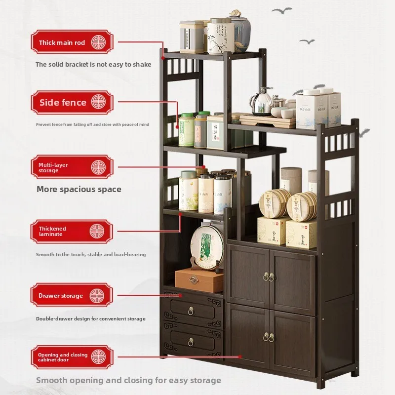 

Locker Tea Cabinet Office Tea Set Storage Locker Household Shelf