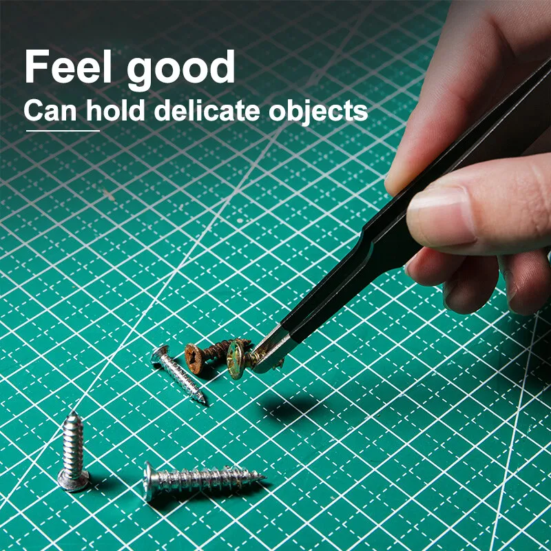 Deli 3PCS Tweezers Set Upgraded Stainless Steel of Tweezers for Electronics,Soldering,Laboratory Work,Jewelry-Making,Model,Craft