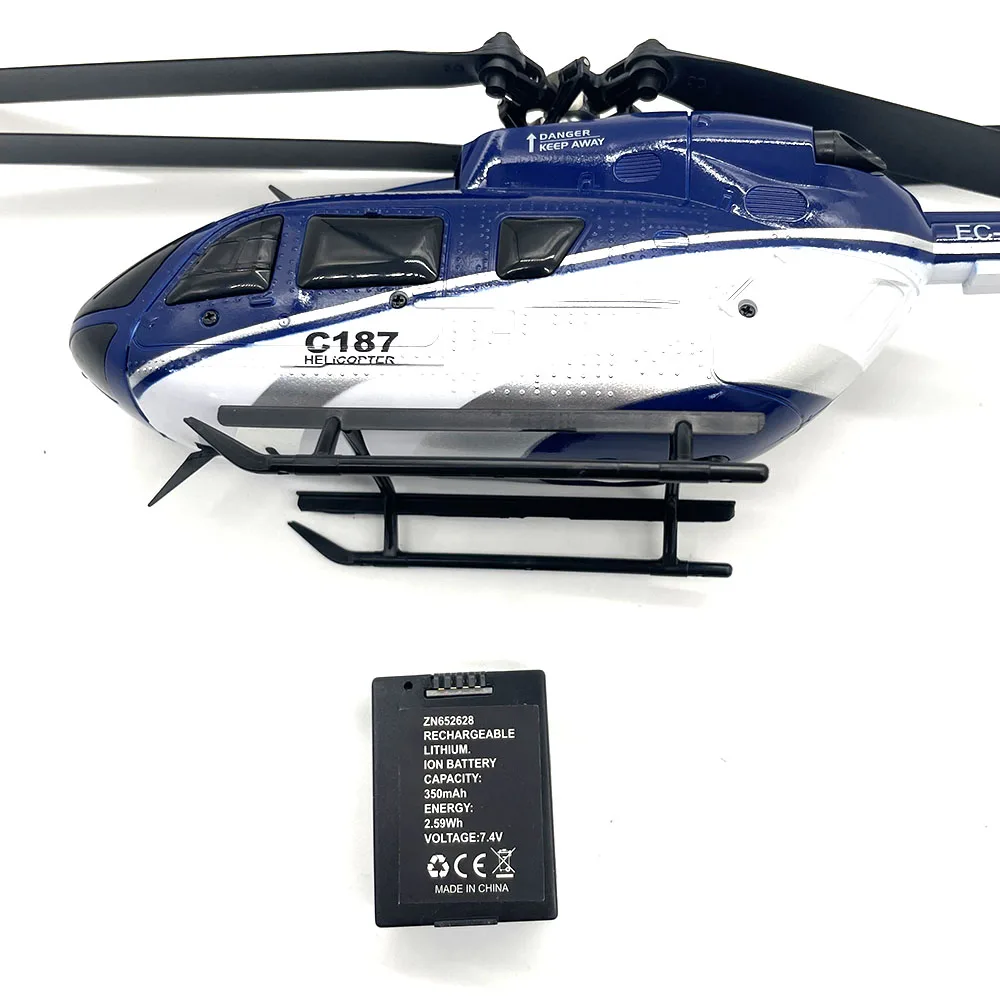 RC EAR C187 bateria 2.4G 4CH 6-osiowa bezdotykowa skala EC135 części do helikopterów 7.4V 350mAh Lipo