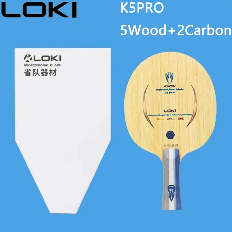 

Professional LOKI K5PRO Table Tennis Blade 5 Wood 2 Carbon Fiber PingPong Paddle Bottom Plate Built-in Table Tennis Baseplate