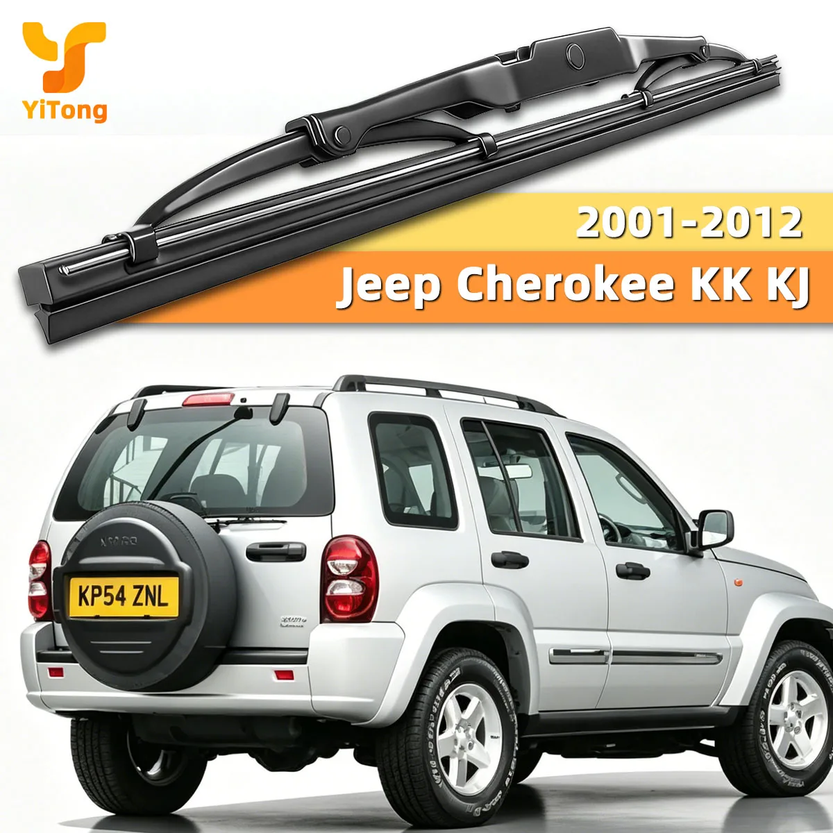 

Yitong Suitable Fit Cherokee KK KJ 2001-2012 Rear Wiper Blade Back Window Windshield Wiper Replacement All Season Rubber Auto