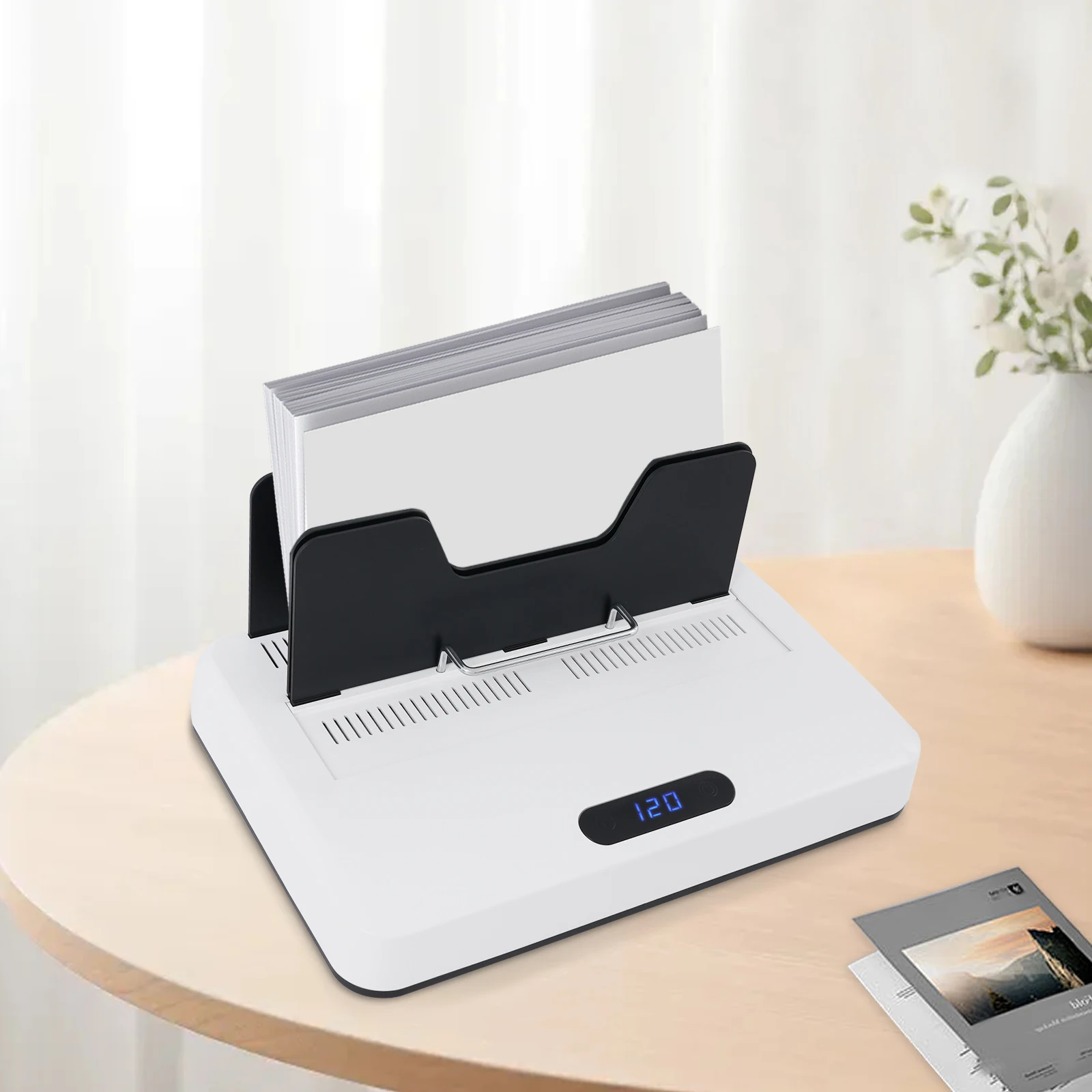 الأبيض ABS 39x25 سنتيمتر 700 واط التسخين خالية الساخن تذوب ماكينة تجليد لاصقة يمكن طلب 60 مللي متر سميكة الكهربائية ملف دباسة