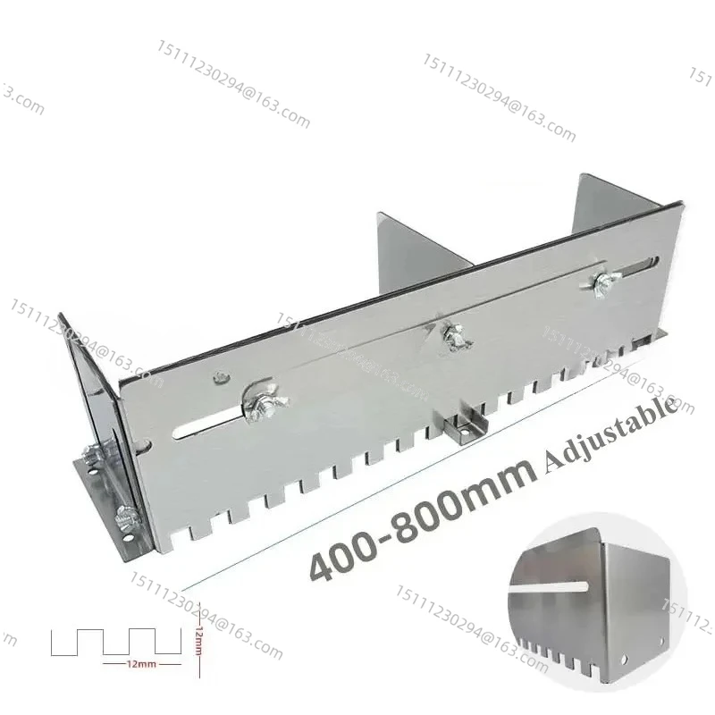 

400-800mm adjustable slotted trowel mortar comb, used for quickly applying adhesive to floors