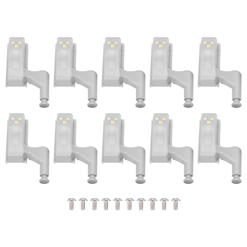 10Pcs Cabinet Cupboard Wardrobe LED Hinge Light Smart Sensor Lamp