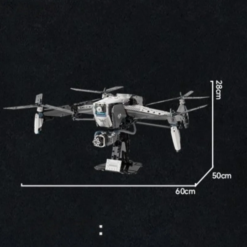 

Модель дрона из строительных блоков, с изысканными деталями, статическая версия, стильный и привлекательный серебристый дизайн. Процесс сборки полон развлечений, создавая уникальную механическую эстетику. Подходит как для коллекционирования, так и для дек