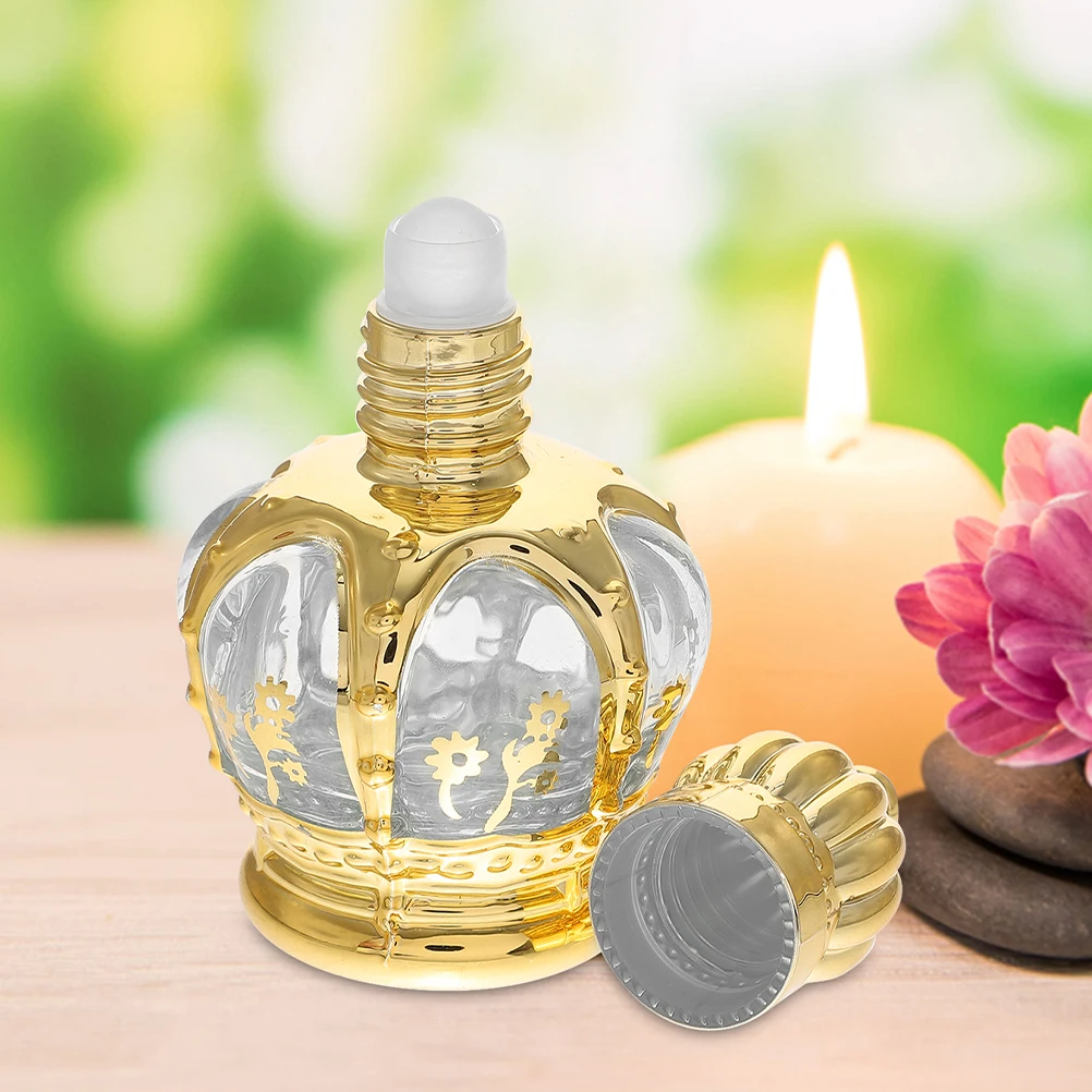 

4Pcs 15Ml Glass Perfume Bottles Refillable Smooth Roller Design for on The Go Oil Travel Compact Container