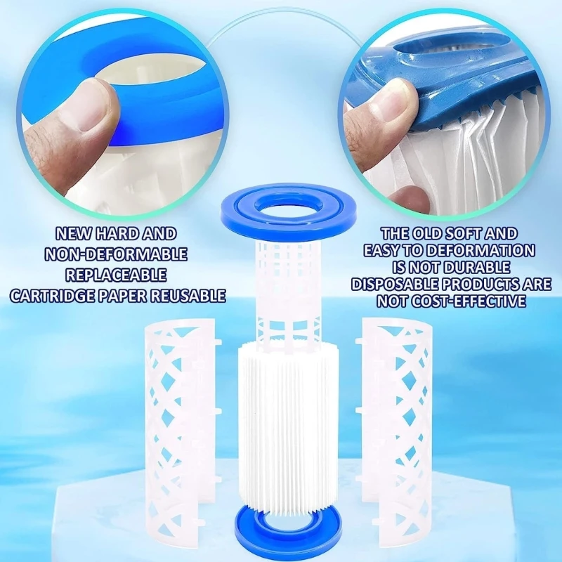 9 Pieces Durable Filter Cartridge Pool Filter Replacement Pool Cleaning Supplies