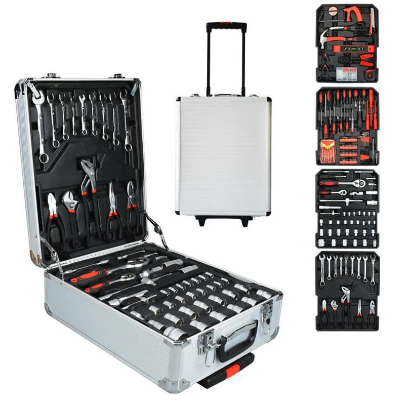 YYHC-399 PCS aluminum alloy box hardware box set tools retail wholesale with premium box