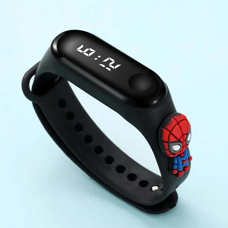 Hot Marvel Children\'S Watch Cartoon Fashion Watches Electronic Digital Led Display Watches Waterproof Holiday Gift Kids Watches