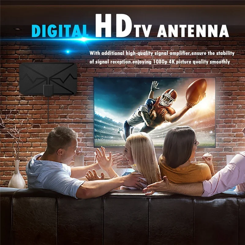 

1 Pcs European HD Indoor DVB-T Digital Antenna 4K Free TV Antenna Durable Easy To Use-Y41A