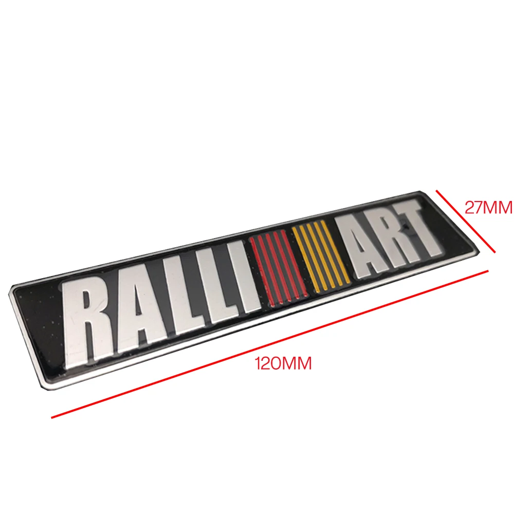 Ralliart Logo 3D Metal Car Stickers Emblem Badge Decal For Mitsubishi Rally Lancer 9 10 Asx Outlander Pajero L200 Delica Eclipse