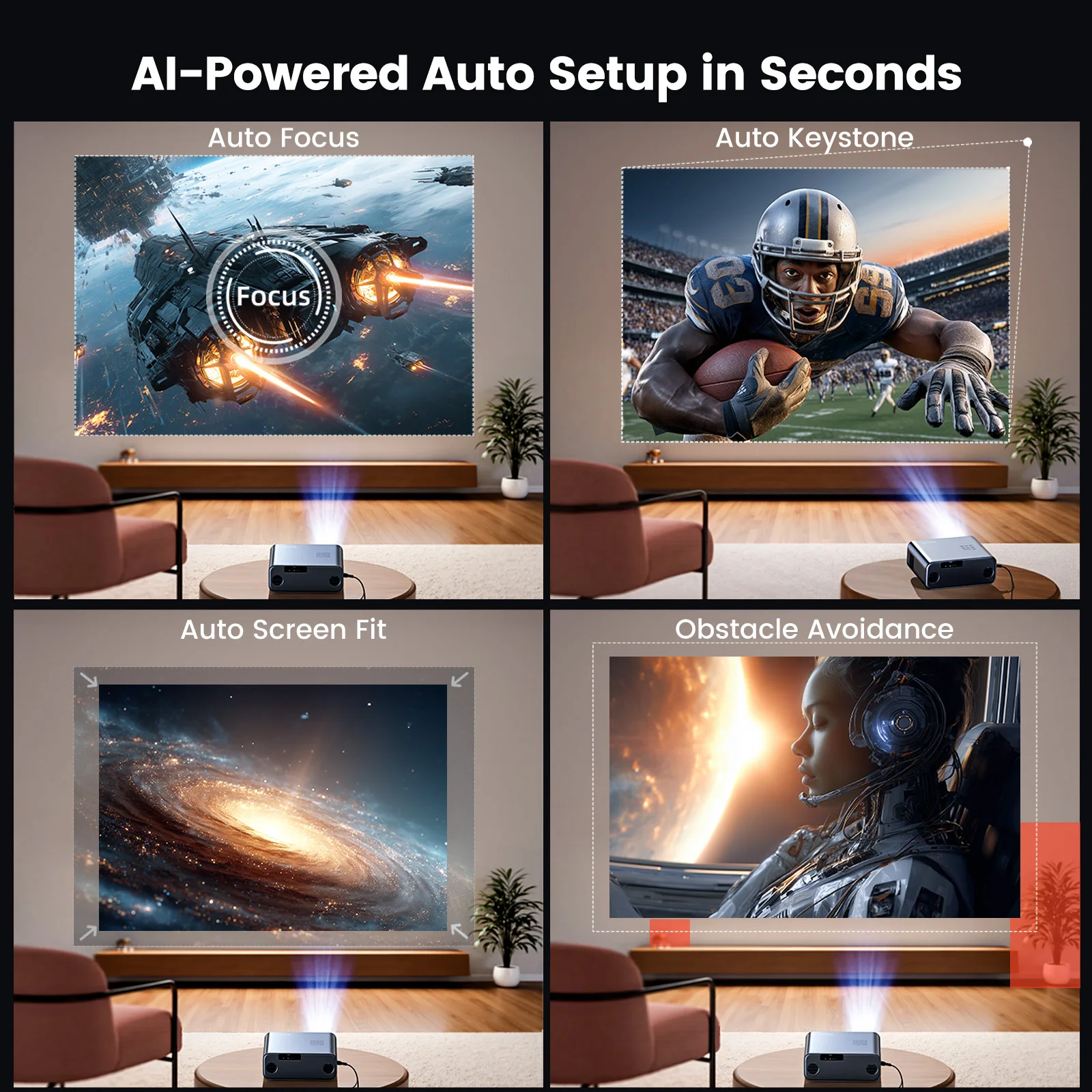 جهاز عرض WIMIUS 1200 ANSI 4K Full HD 1080P Google TV Game Beam أجهزة عرض صغيرة للأفلام المسرح المنزلي WiFi BT5.2 ليزر متعاطي المخدرات #4