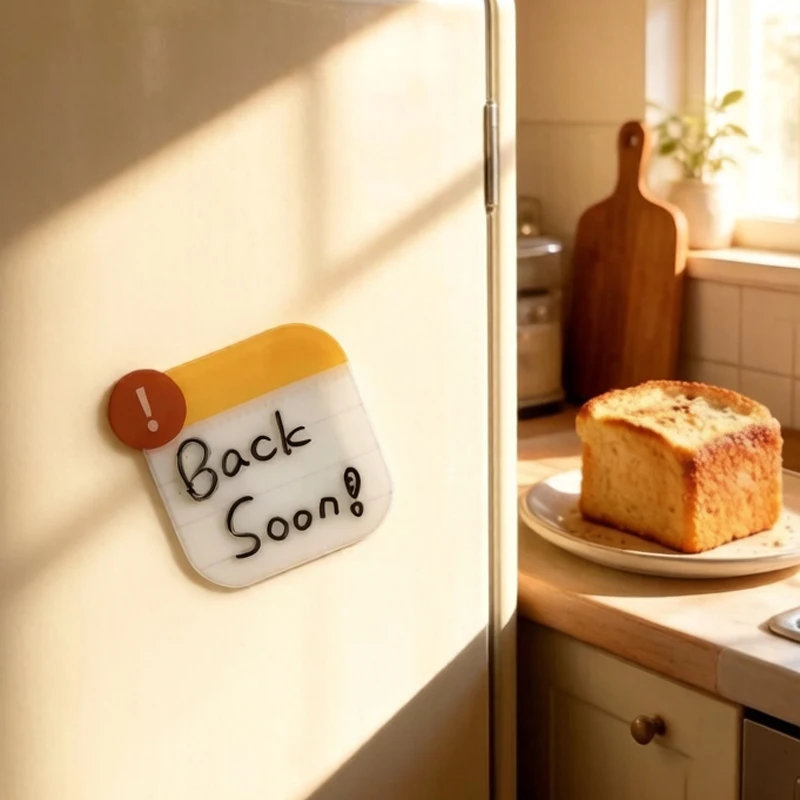 Reusable Dry Erase Fridge Magnet 8x8cm Acrylic Whiteboard Memo Pad with Marker Eco Friendly Save Paper Message Board Kitchen