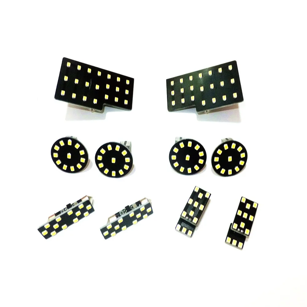 

July King Car Reading Lights Compatible with Audi A4L A5 Double Door Version, 10 pcs 6000K LED Indoor Dome Map Light