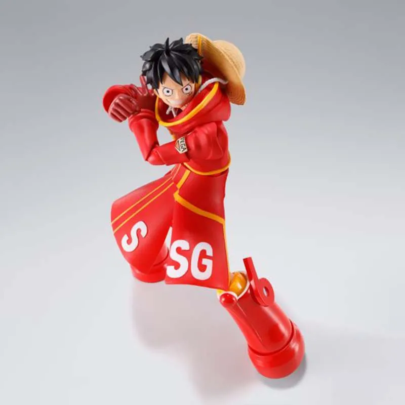Bandai one piece anime figura shf luffy futuro ilha egghead figuras de ação alta poseabilidade colecionáveis modelo brinquedos meninos presente