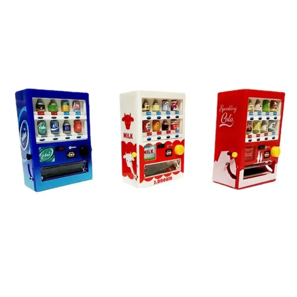 Educational Simulation Drinks Vending Machine Arcade Game Console Mini 1: 12 Doll House Cute Decoration Children Gift