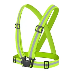Highlight Reflective Straps Night Running Riding Clothing Vest Adjustable Safety Vest Elastic Band For Adults and Children