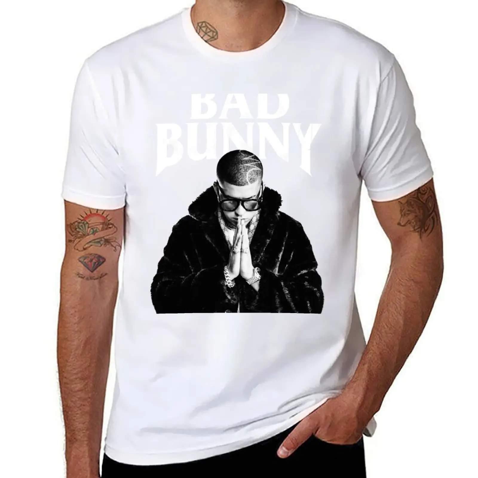 

badbunny T-Shirt t shirts for man cotton soft man t shirt summer T-Shirt