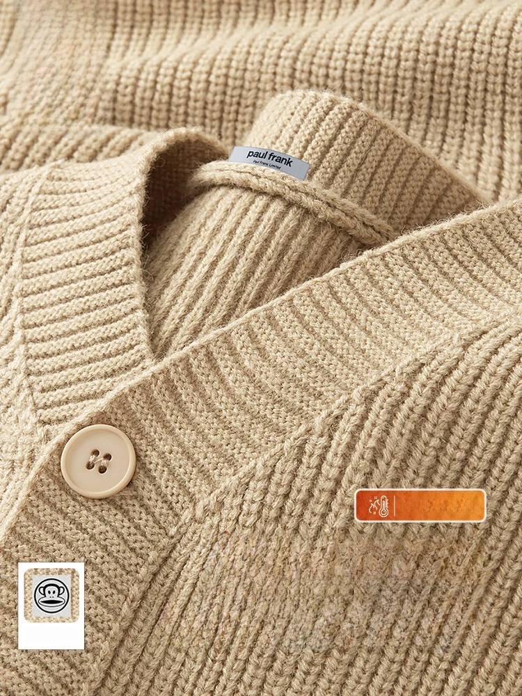 

Retro V-Ne Knitwear Men's Casual Lazy Sle Sweater Open Cardigan Soft Polyester Blend Long Sve Autumn Wear