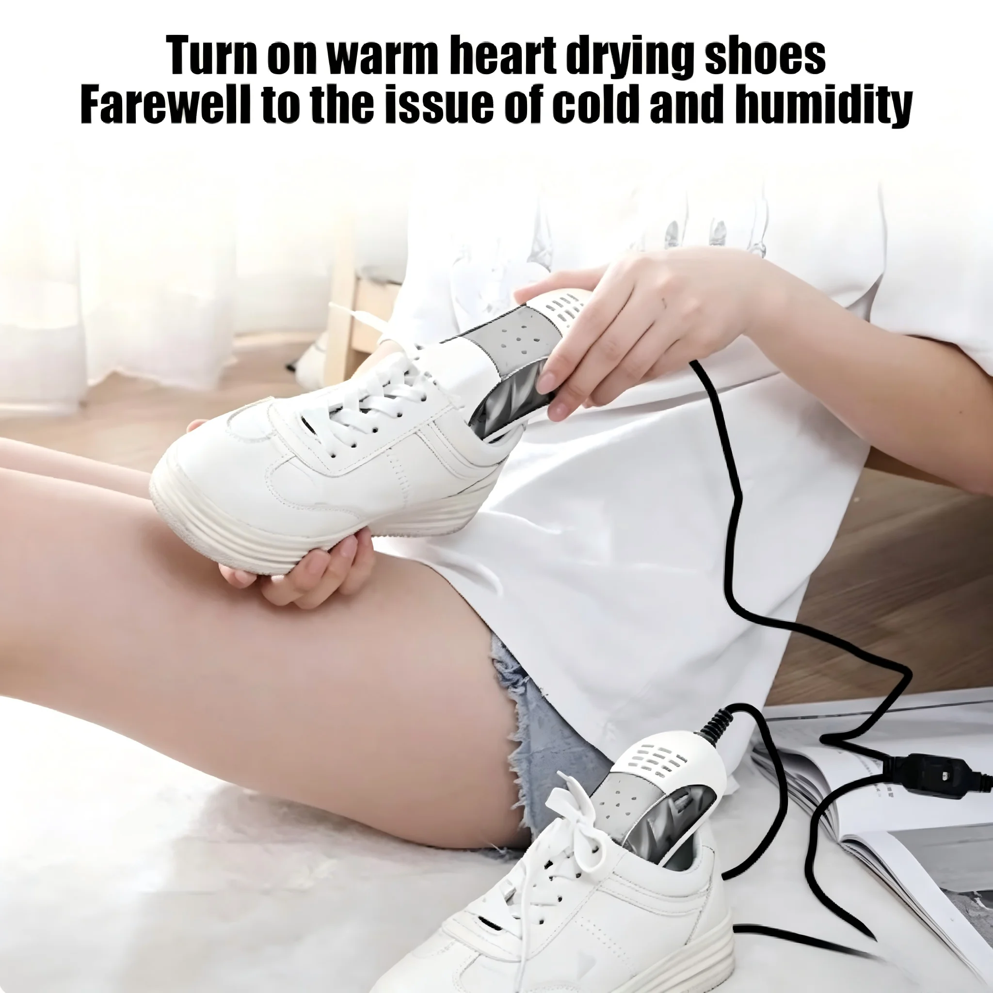 Foldable Electric Shoe Dryer UV Sterilization Deodorizer Fast Heating Dehumidifier Foot Warmer for Household Boots Sneakers