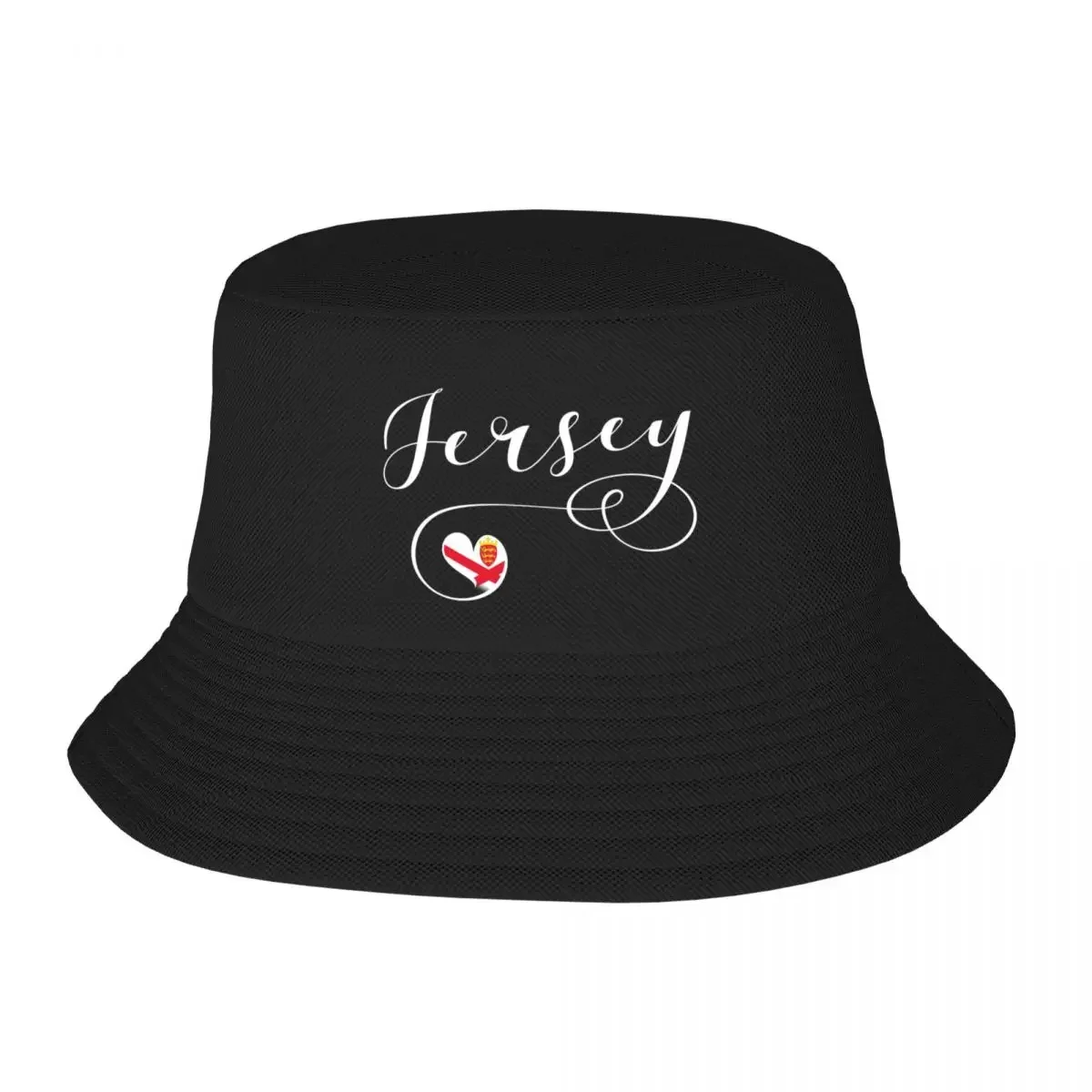 Jersey Flag Heart, Channel Islands Bucket Hat Hat summer hat Women's Beach Outlet Men's