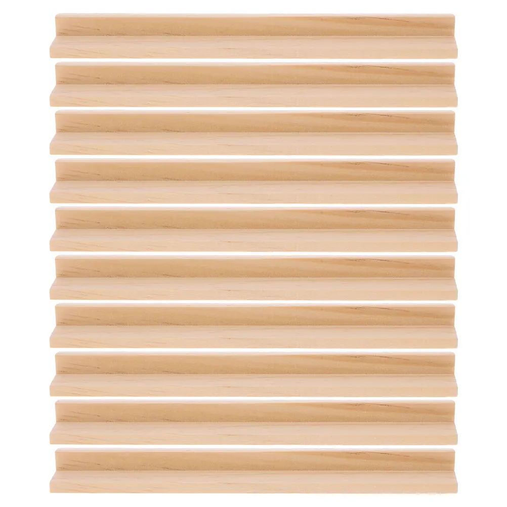 10pcs Wooden Domino Base For Alphabet Games Crafts Learning Multi-Function Tray Desktop Holder Game Accessories