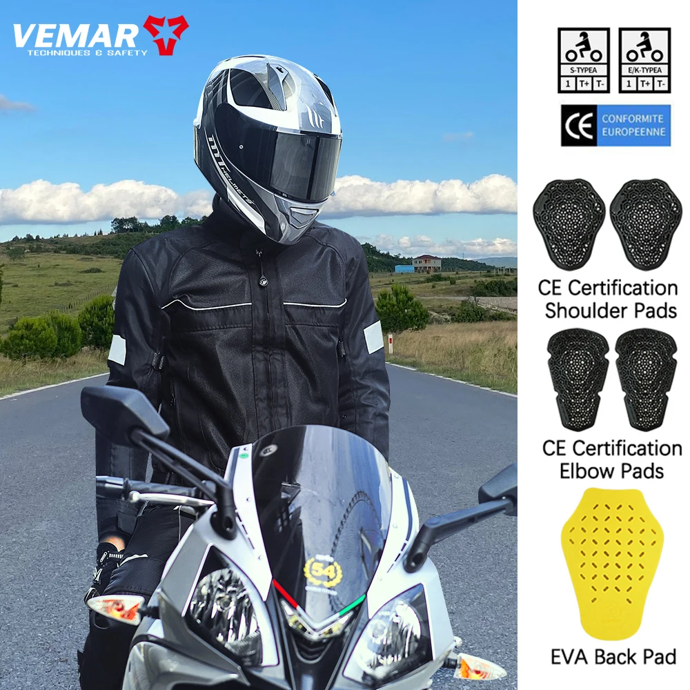 

Men's Retro Motorbike Jacket Summer Ultra-Breathable Mesh Motorcycle Suit CE Approved Protective Gear Anti-Fall Racing Clothing
