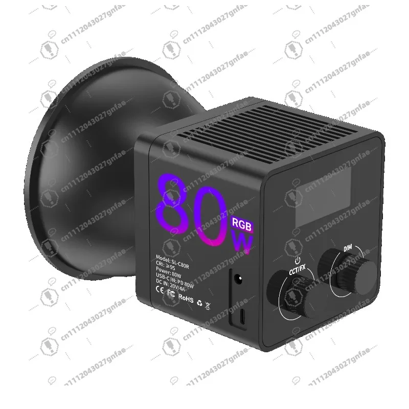 80W RGB video light with battery 26800mah portable COB photography light, support customization