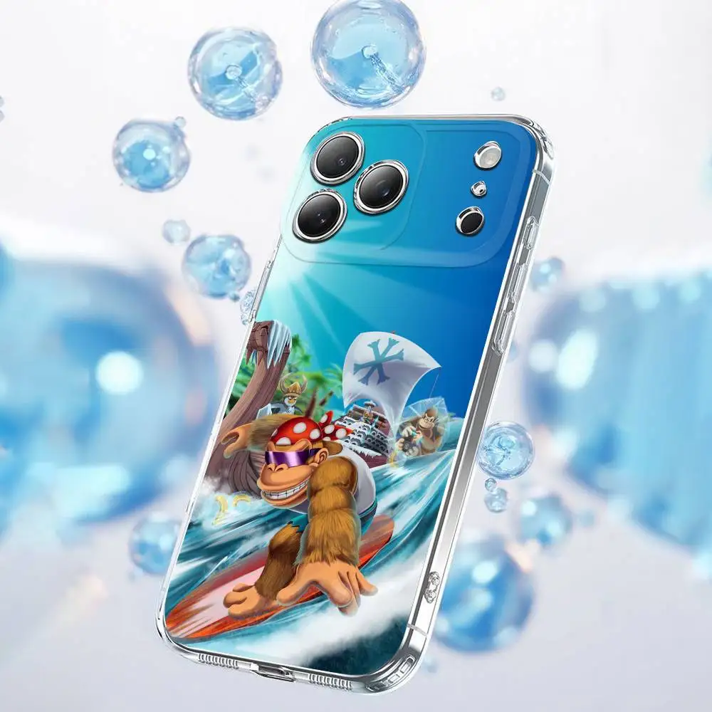 Etui na telefon D-Donkey Monkey Girl K-Kong do iPhone'a 17,16,15,14,13,12,11 Plus,Pro,Max,Plus,E,SE4,Air,Mini Transparent