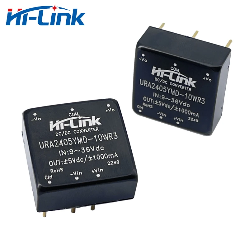 Free shipping Hi-Link 2pcs/lot Small Size URA2409YMD-10WR3 10W 24V to 9V DC DC Converter Power Supply Module Smart Electronics