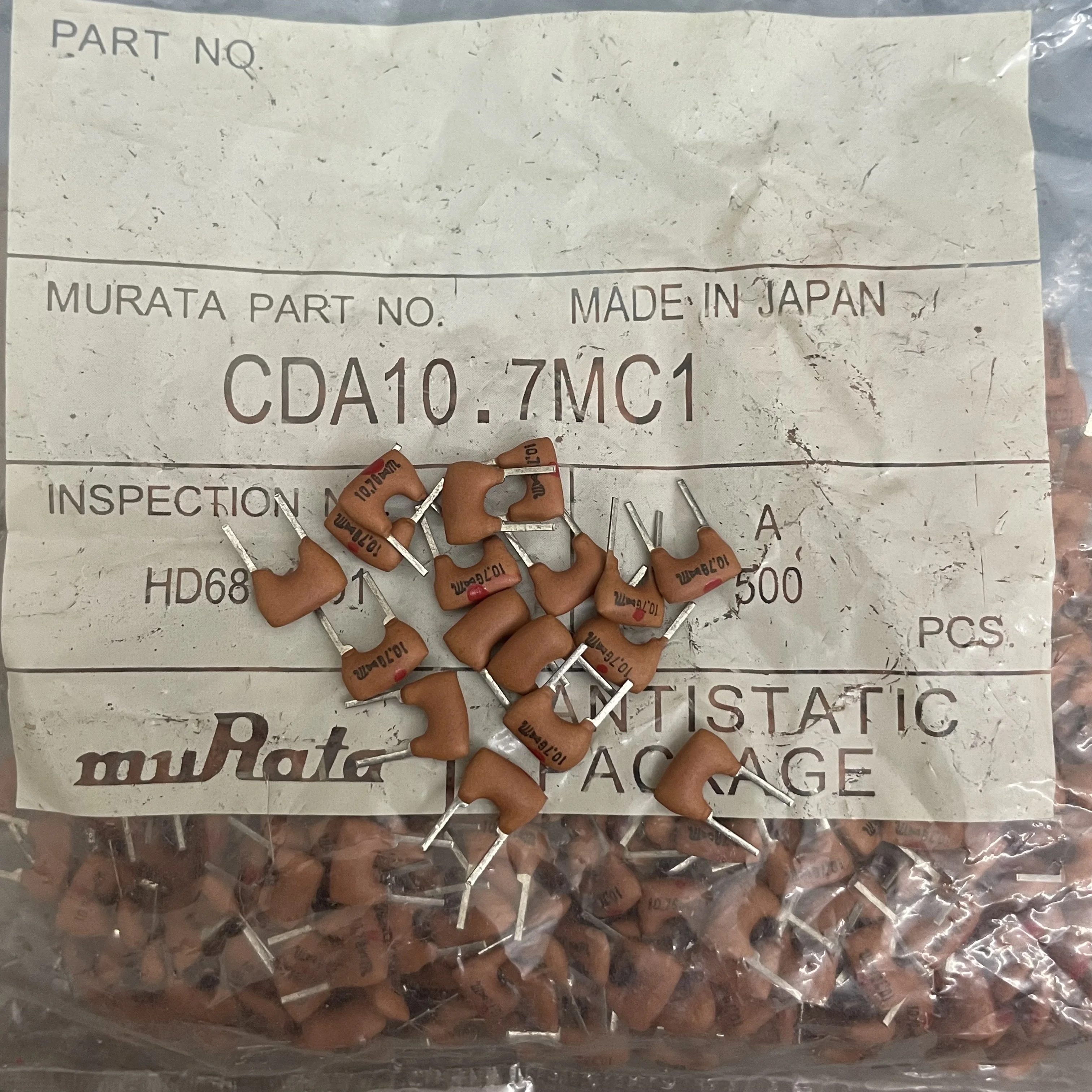 50pcs/original ceramic frequency discriminator CDALA10M7CA001-B0 CDA10.7MC1 10.7MHZ 2 feet