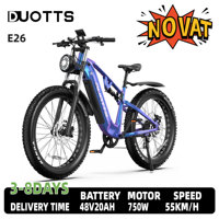 DUOTTS E26 Electric Bike 750W Brushless Motor 48V20AH Battery Mountain Electric Bike 26 Inch Wide Tire Adult Electric Bike