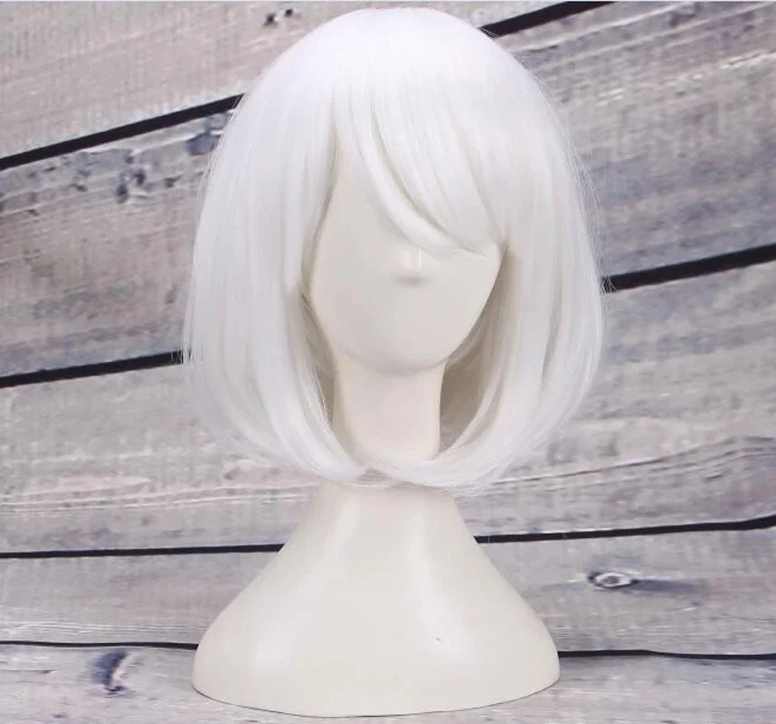 

Akudama Drive Cutthroat Cosplay Wig Satsujinki White Short Synthetic Cos Hair Bobo Wigs