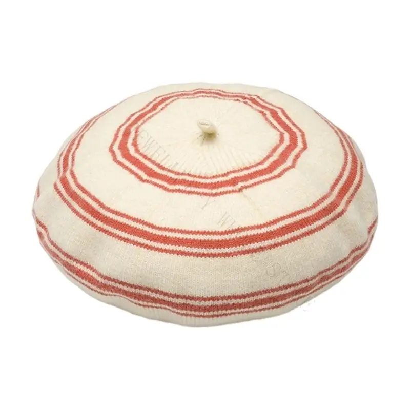 R7UF Wool Hat Warm Painter Cap Headwear for Women Girl Winter Outfit Styling