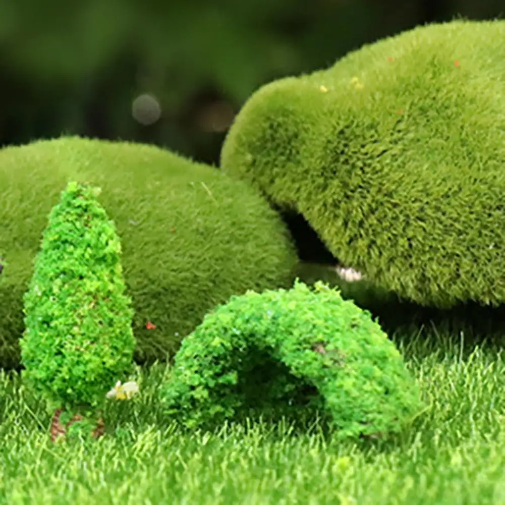 Miniature Moss Decor Mini Artificial Model Trees for Diy Crafts Micro Landscape Ornaments Realistic Resin Decorations 98