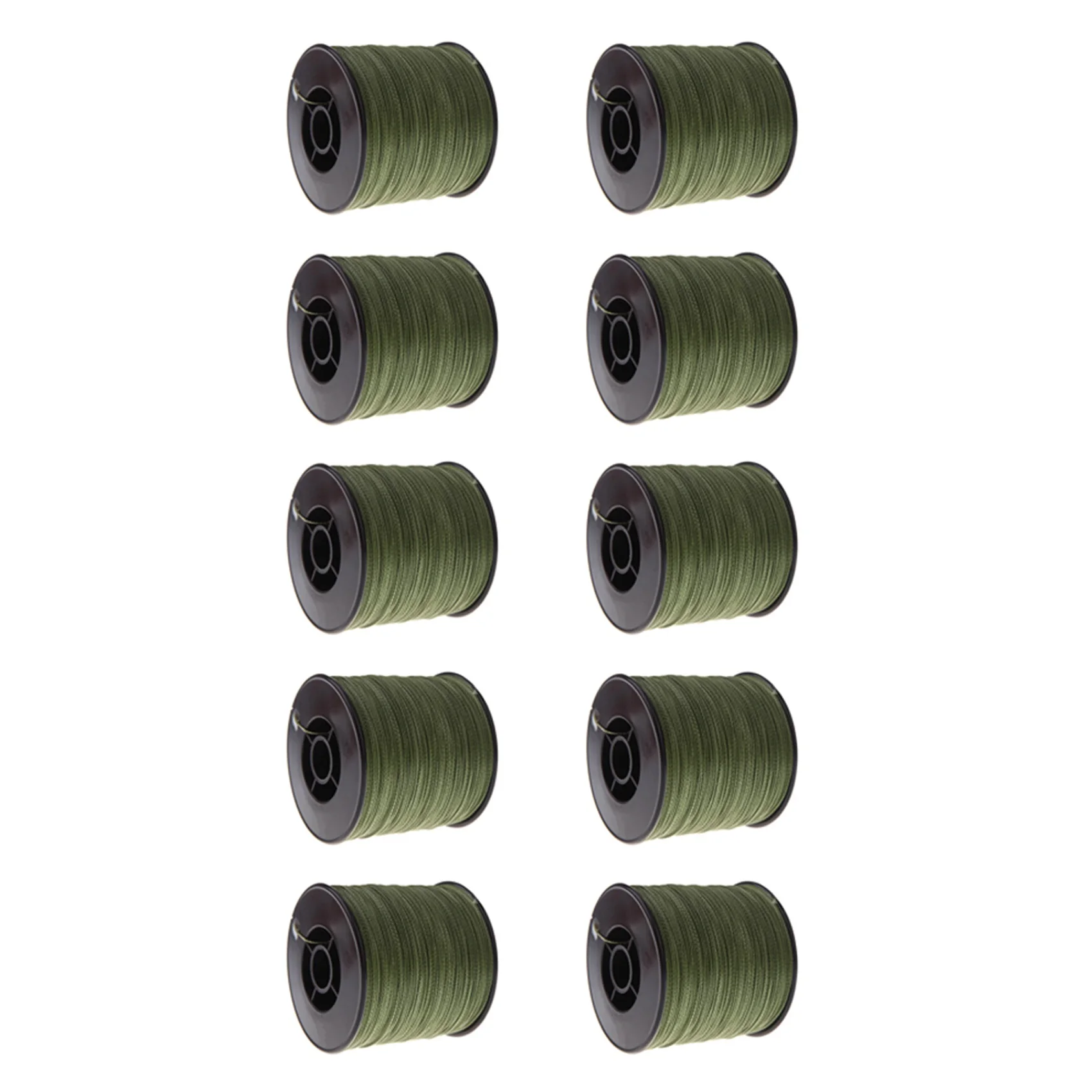 10Pcs 300M Fishing Line 100 LB 0.55Mm Strong PE Braid Green