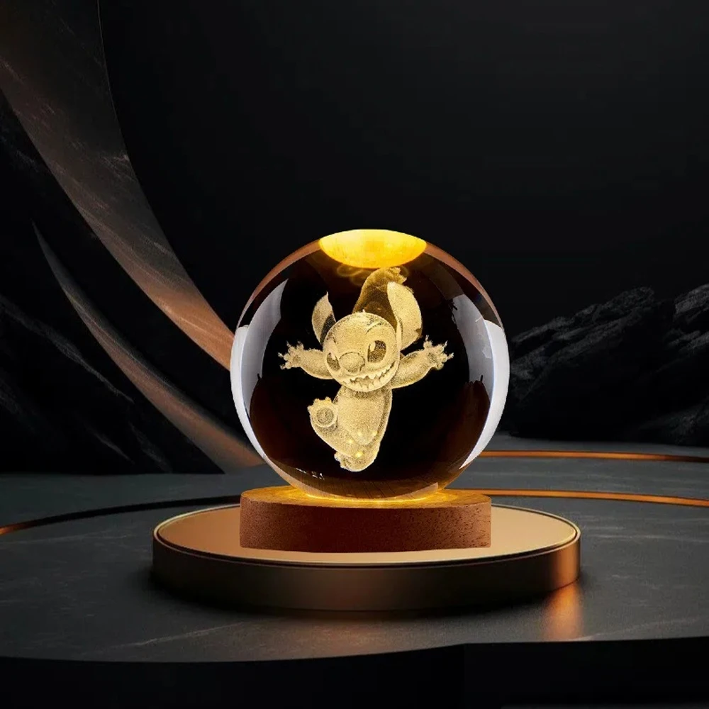 ثلاثية الأبعاد كريستال الكرة كوكب ضوء الليل الليزر نحت شخصية كرتونية مهرجان هدية ديكور المنزل سطح المكتب هدية عيد ميلاد #5