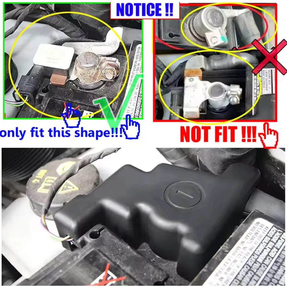 For Volkswagen VW Tiguan Touran MK2 Atlas Teramont 2016 - 2021 for Skoda KodiaqKodiaq ABS 1Pc Battery Negative Protection Cover