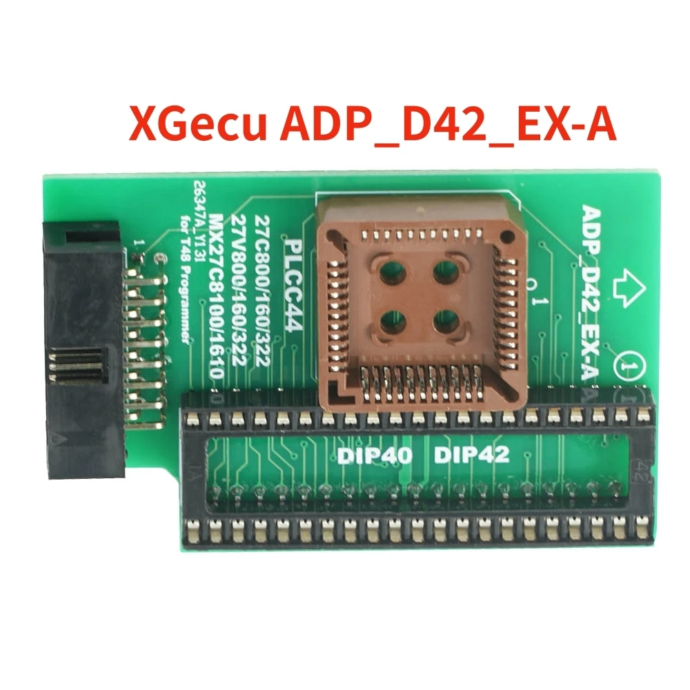 ADP_D42_EX-A Adapter with Black ZIF Socket for PLCC44 DIP42 27Cxxx 27Vxxx EEPROM Only for T48(TL866-3G) Programmer