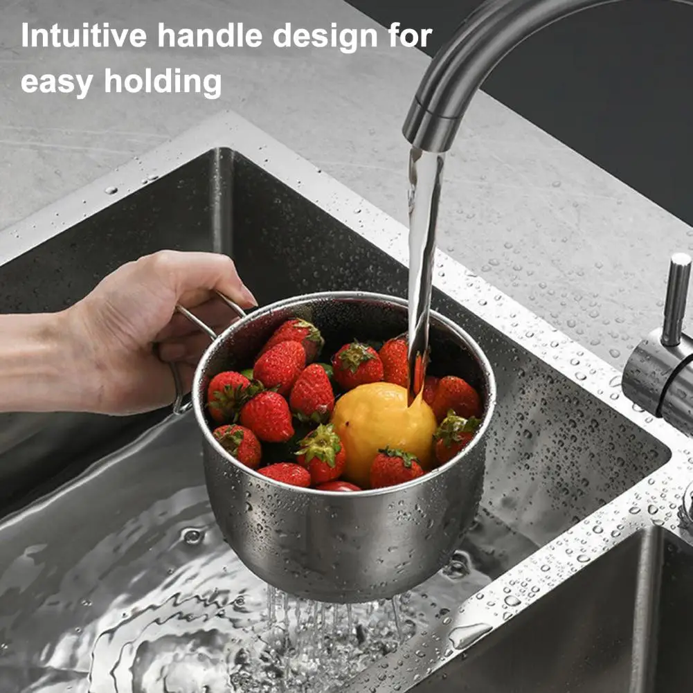 Hanging Sink Strainer Basket Stainless Steel Colander Kitchen Food Waste Strainer Corner Sink Strainer Kitchen Filter Basket