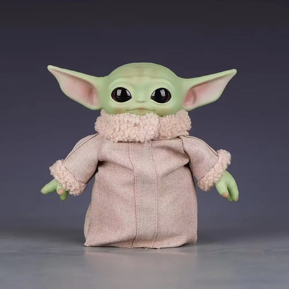 Star Wars 17cm Pvc Yoda Figure Grogu Plush Action Figure Toys Yoda Baby The Mandalorian Anime Dolls Gifts Children Toys Model